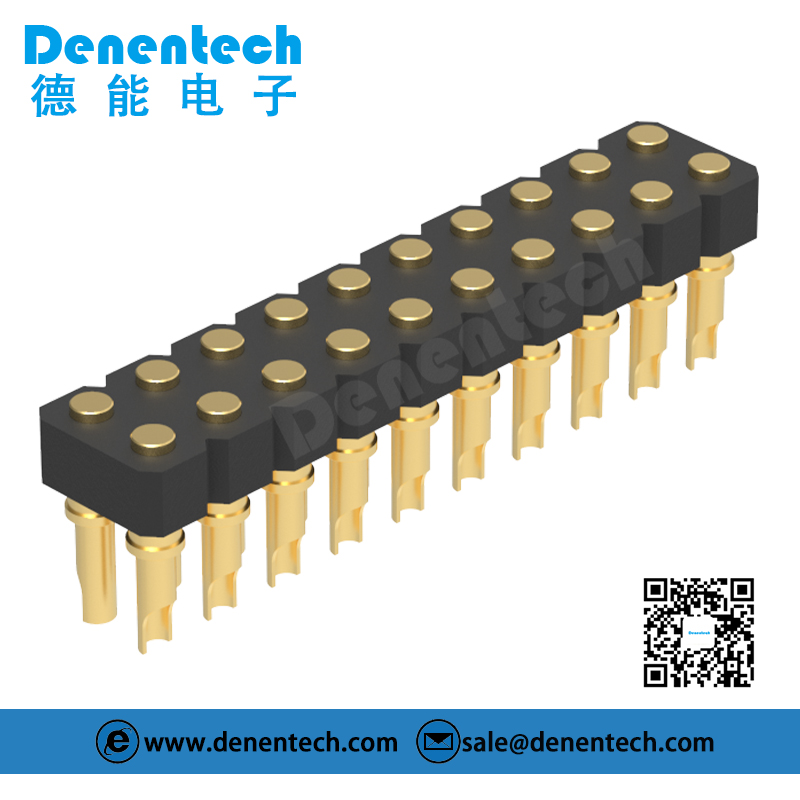 Denentech Promotional products 3.0MM H2.5MM solder dual row female pogo pin connector 